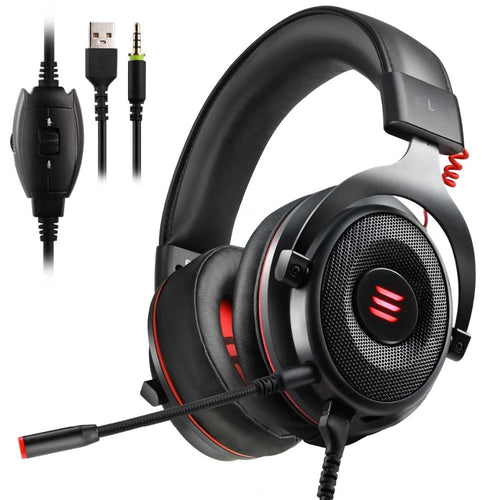 EKSA E900 2 In 1 USB Virtual 7.1/ 3.5mm Professional Gaming Headset With Mic Voice Control/LED Light Headphones For PC Gamer
