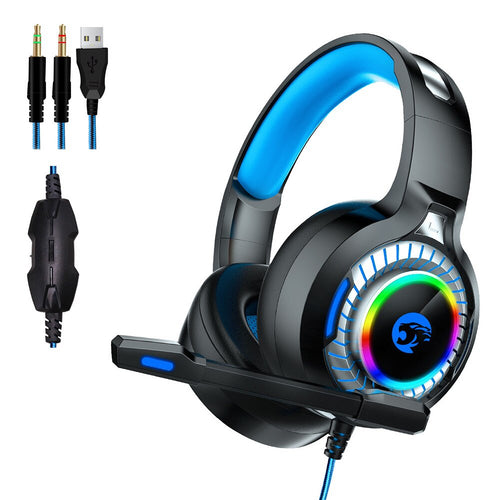A60 Gaming Headphone Stereo Game Headset Soft Wearing Earphone with Mic and LED light for PS4 PC Xbox One Controller
